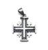 Sterling Silver Classic Oxidized Jerusalem Cross Pendant